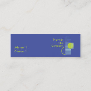 Blue Geometric - Skinny Mini Business Card