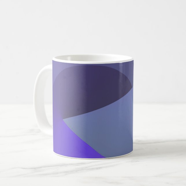 Blue Geometrical Abstract Angle Mug (Front Left)