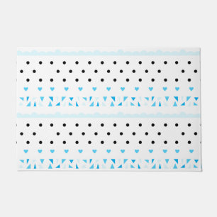 Blue Geometrics Doormat