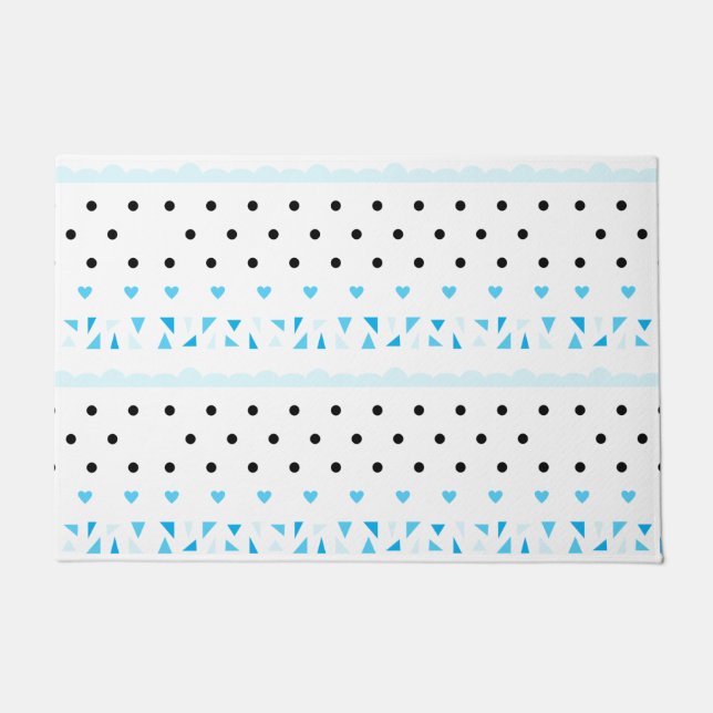 Blue Geometrics Doormat (Front)