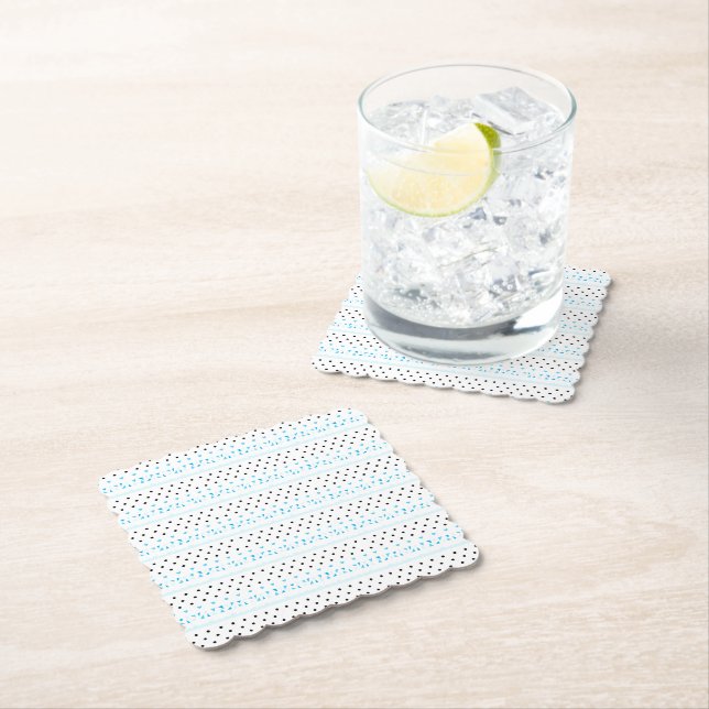 Blue Geometrics Paper Coaster (Insitu)
