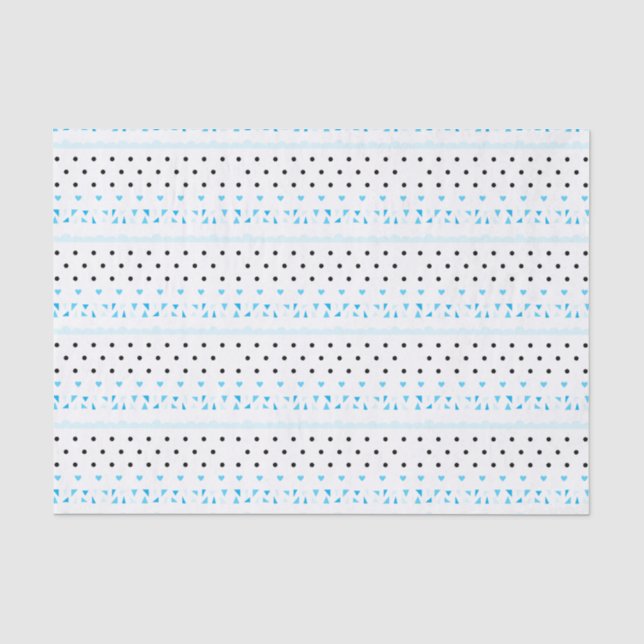 Blue Geometrics Tissue Paper (Front)