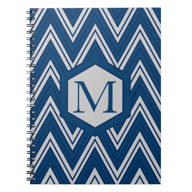 Blue Geometry Collection Notebook (Front)