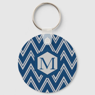 Blue Geometry Keychain