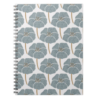 Blue Geranium Flowers Romantic Pattern. Notebook