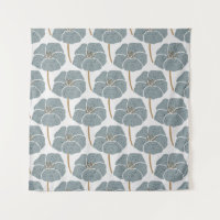 Blue Geranium Flowers Romantic Pattern.