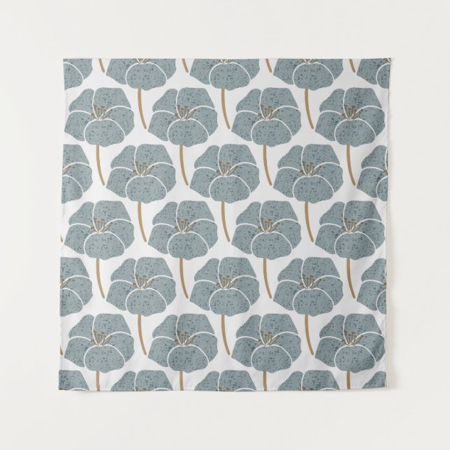 Blue Geranium Flowers Romantic Pattern. Tapestry (Front)