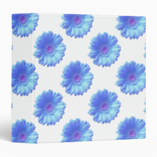 Blue gerbera daisy binder