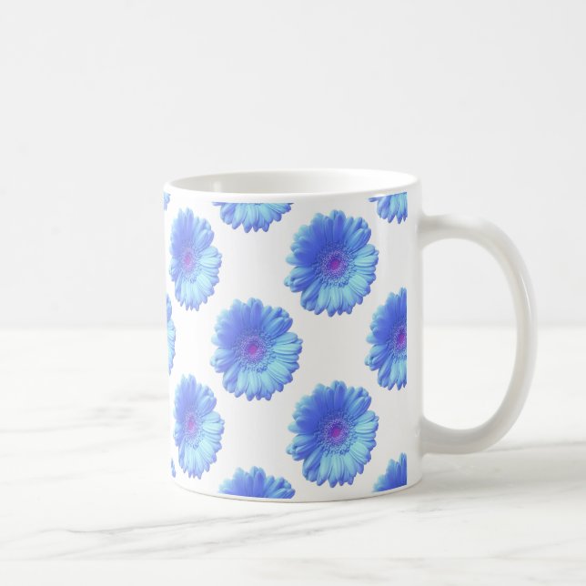 Blue gerbera daisy coffee mug (Right)