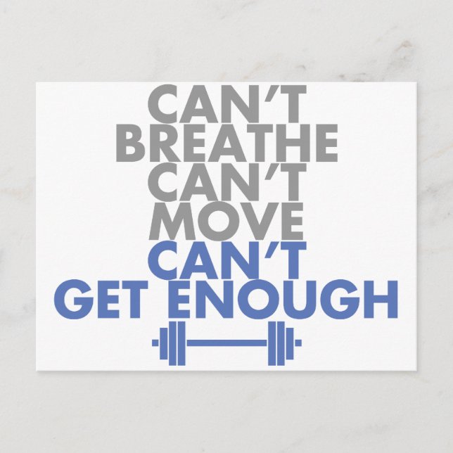 Blue "Get Enough" Postcard (Front)