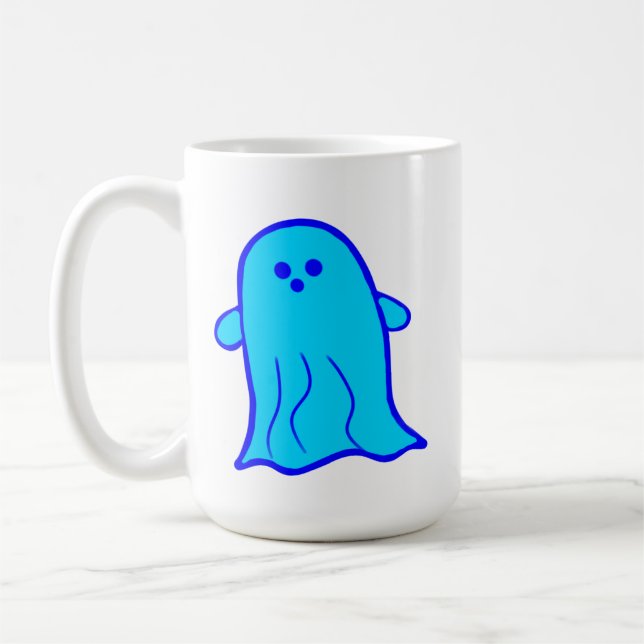 Blue Ghost  Coffee Mug (Left)