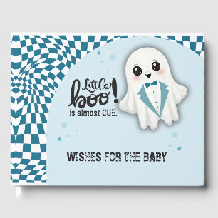 Blue Ghost Little Boo is almost due Baby Shower Guest Book
