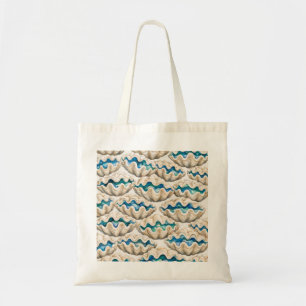 Blue Giant Clam Shell Pattern Tote Bag