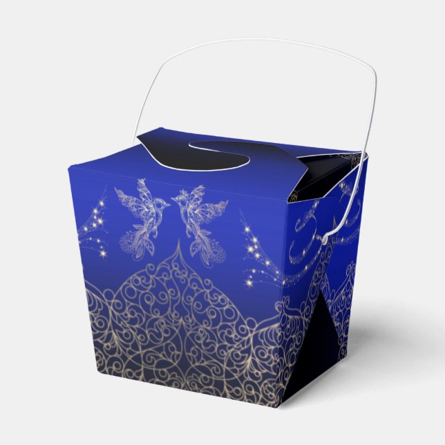 blue gift box with decoration (Front Side)