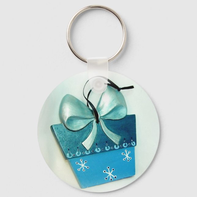 Blue Gift II Keychain (Front)