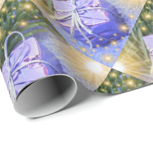 blue gift,unique, glossy Wrapping Paper, colourful Paper