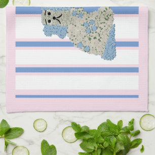 Blue Ginger Jar Jars Magnolia Staffordshire Dogs Kitchen Towel