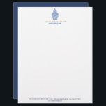 Blue Ginger Jar Pottery Logo Designer White/Blue Letterhead<br><div class="desc">The blue and white ginger jar motif on this designer letterhead template is global and elegant. Your name or business is styled in a modern typeface for an instant logo. Great for interior designers, boutiques, home and housewares stores, online shops, decorators, stylists, and more. Art and design © 1201AM Design Studio...</div>