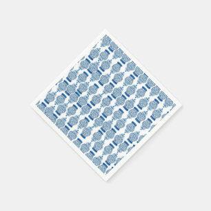 Blue Ginger Jar Throw Blanket  Napkin