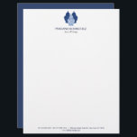 Blue Ginger Jars Pottery Elegant Logo Designer Letterhead<br><div class="desc">The blue and white ginger jars motif on this designer letterhead template is global and elegant. Your name or business is styled in a modern typeface for an instant logo. Great for interior designers, boutiques, home and housewares stores, online shops, decorators, stylists, and more. Art and design © 1201AM Design Studio...</div>