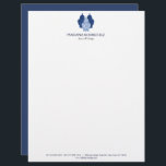Blue Ginger Jars Pottery Elegant Logo Designer Letterhead<br><div class="desc">The blue and white ginger jars motif on this designer letterhead template is global and elegant. Your name or business is styled in a modern typeface for an instant logo. Great for interior designers, boutiques, home and housewares stores, online shops, decorators, stylists, and more. Art and design © 1201AM Design Studio...</div>