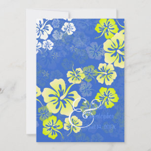 Blue Ginger/Leis/Luau/hibiscusWedding Invitations