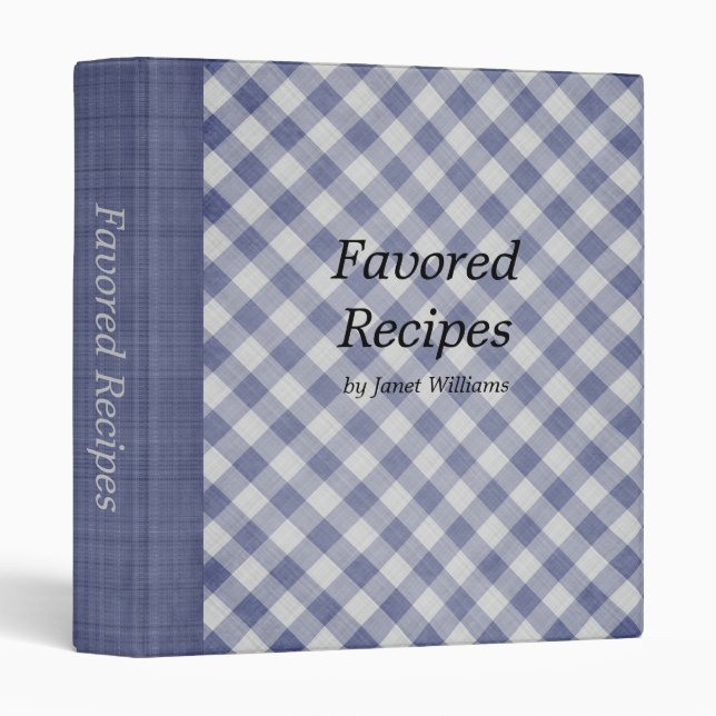 Blue Gingham 1" Custom Binder (Front/Spine)