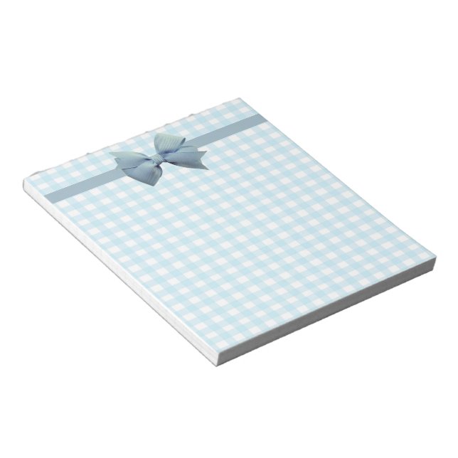 Blue Gingham 3 Notepad (Angled)