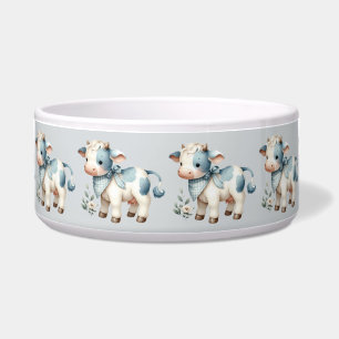 Blue Gingham Baby Cow Pastel Farm Aesthetic