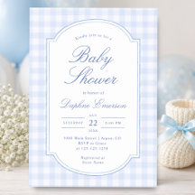 Blue Gingham Baby Shower