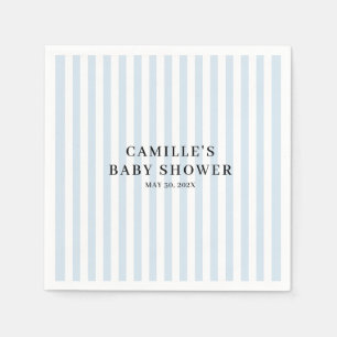 Blue Gingham Boy Baby Shower Napkin