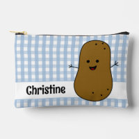 Blue Gingham Brown Potato Custom