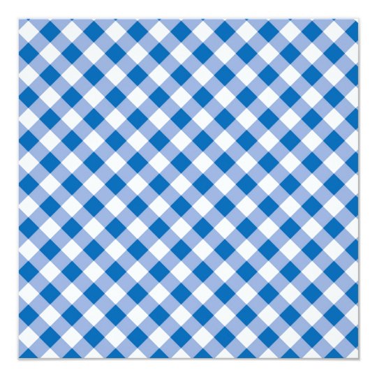 Blue Gingham Card