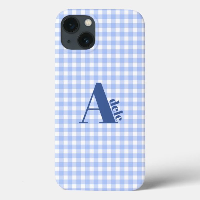 blue gingham Case-Mate iPhone case (Back)