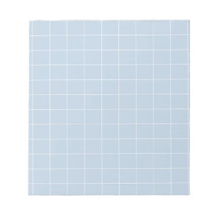 Blue Gingham Chequered Classic Stylish Stationery Notepad