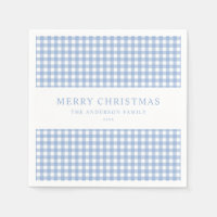 Blue Gingham Christmas