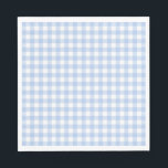 Blue Gingham Coquette Bow Party Dessert Napkin<br><div class="desc">A charming blend of classic and coquette, this pastel gingham party collection brings a soft, preppy touch to your celebration. Featuring delicate gingham patterns paired with sweet bow accents, each piece is designed to create a light, feminine, and effortlessly polished party aesthetic. Perfect for showers, birthdays, and garden-inspired gatherings, this...</div>