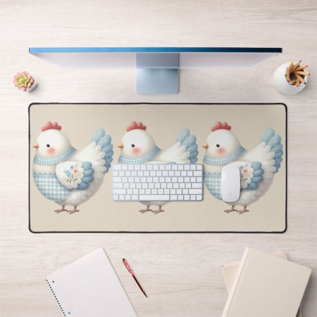 Blue Gingham Cottage Hen (Bureau 1)