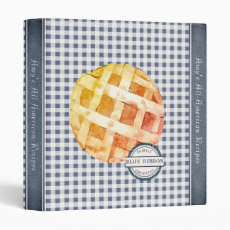 Blue Gingham Country Kitchen Binder