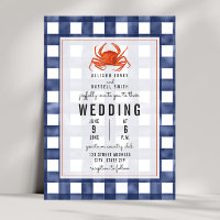 Blue Gingham Crab Wedding