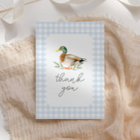 Blue Gingham Duck Baby Shower
