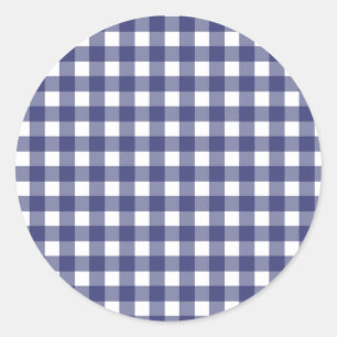 Blue Gingham Envelope Seal