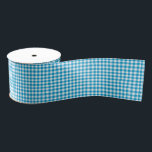 Blue Gingham Grosgrain Ribbon<br><div class="desc">Grosgrain ribbon is shown in a country blue and white gingham print. 
Customize this item or buy as is.



stock image</div>