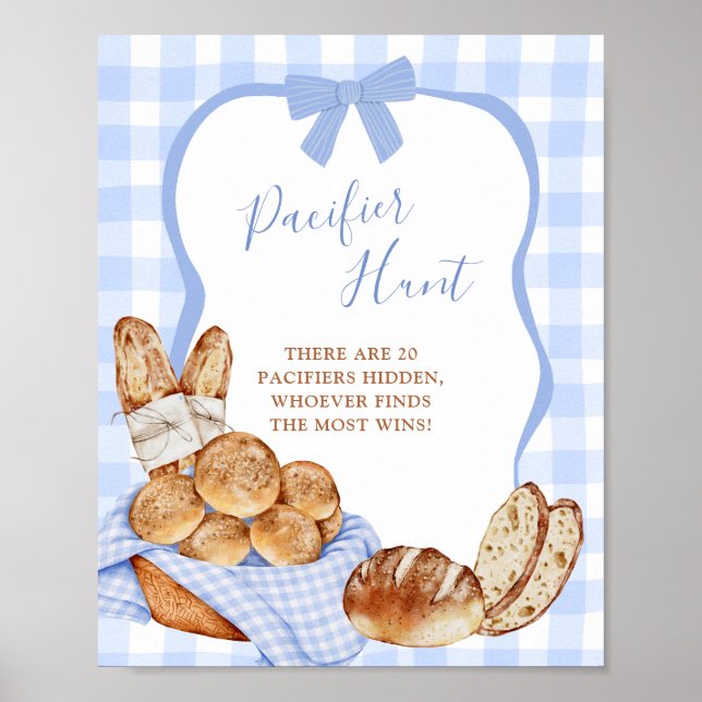 Blue Gingham Plaid Bun in the Pacifier Hunt Poster (Front)