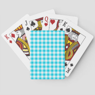 Blue Gingham Playing Cards
