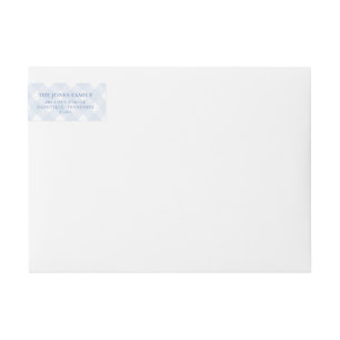 Blue Gingham Return Address Labels