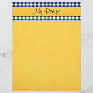 Blue Gingham Stationery