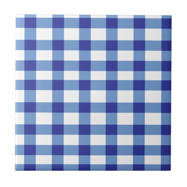 Blue Gingham Tile (Front)
