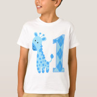 Blue Giraffe First Birthday