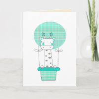 Blue Giraffe in Hot Air Balloon Boy 1st Birthday